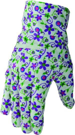 Garden Bloom 5012BL Floral Gardening Gloves, Assorted Colors
