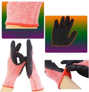 Gardening Gloves,12 Pairs of Latex Gardening Gloves, Non-Slip, stab-Resistant and wear-Resistant Garden Labor Protective Gloves-Purple