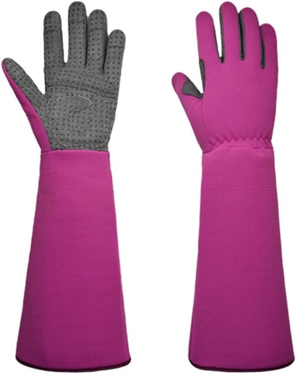 Gardening Gloves,Touch Screen Gardening Gloves, Garden Pruning, stab-Resistant, wear-Resistant, Non-Slip and Breathable Gloves-red M